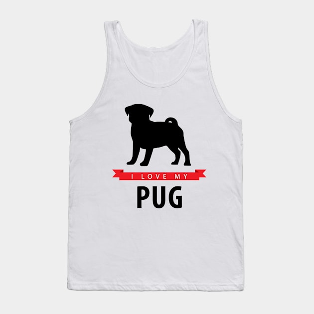 I Love My Pug Tank Top by millersye